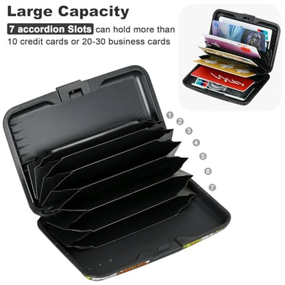 ELFISH RFID Aluminum Wallet Credit Card Protector Case Holder for Men Women - color: Sunflowers