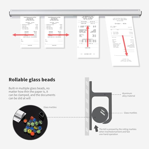 CjgyzTicket Holder for Restaurant, 28/32/36/48/60 inches, Restaurant Order Holder，Durable and Easy to use, Suitable for Commercial Kitchens, cafes, Fast-Food(32 Inch, 2 Pcs) - size: 32 inches