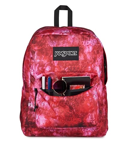 JanSport SuperBreak Plus Backpack - color: Afflicted Dyed Red