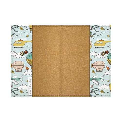 Passport Cover for Kids, Women and Men, Cute Travel Passport Holder (Dirigible Pattern) - color: 14. Dirigible Pattern