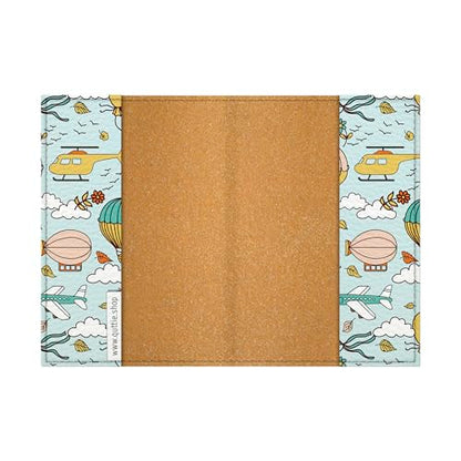 Passport Cover for Kids, Women and Men, Cute Travel Passport Holder (Dirigible Pattern) - color: 14. Dirigible Pattern