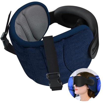 SARISUN Travel Pillows for Airplanes, Stable Head Support, Travel Essential - color: Mottled Grey