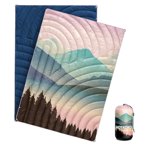 Puffy Camping Blanket Mini Camp Blanket Outdoor Camping Quilt - color: Cas-pink, size: 39x55"