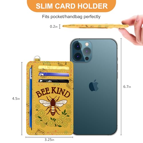 SEAVILIA Small Credit Card Holder for Women, Slim RFID Blocking Wallet - color: Bee