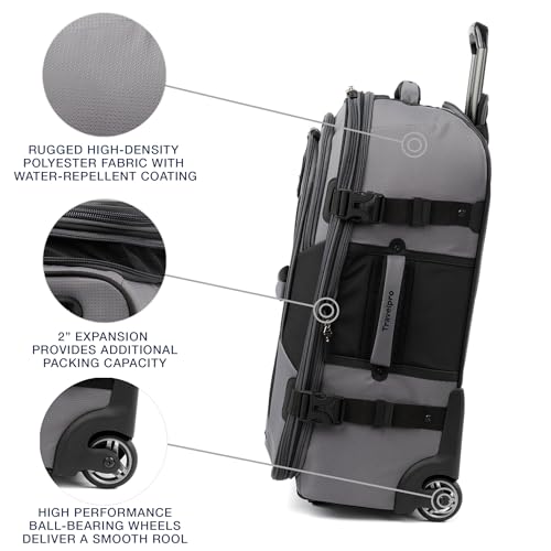 Travelpro Bold Softside Checked Medium Luggage & Backpack Set, Grey/Black - color: Grey, size: Medium