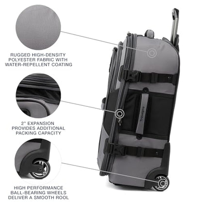 Travelpro Bold Softside Checked Medium Luggage & Backpack Set, Grey/Black - color: Grey, size: Medium