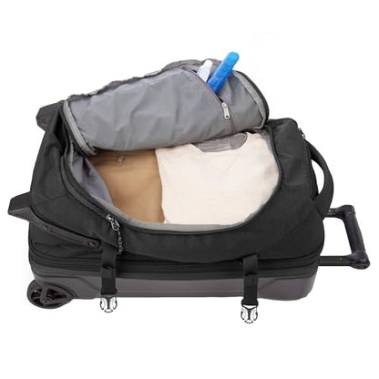 Eddie Bauer Expedition Rolling Duffel Bag with Wheels - Black, 22" - color: Black, size: 22" (Carry-On)