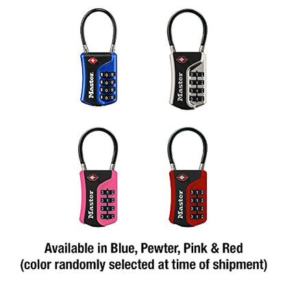 Master Lock 4697D Set Your Own Combination TSA Approved Luggage Lock, 1 Pack, Colors May Vary - style: 1 Pack, Color May Vary