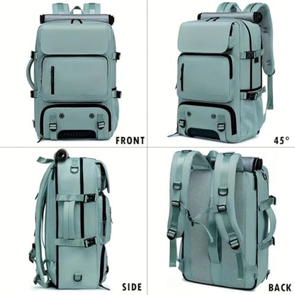 O-TBOST Carry on Travel Backpack Convertible Duffle Backpack Laptop Backpack for Women Men (Peacock Blue) - color: Peacock Blue