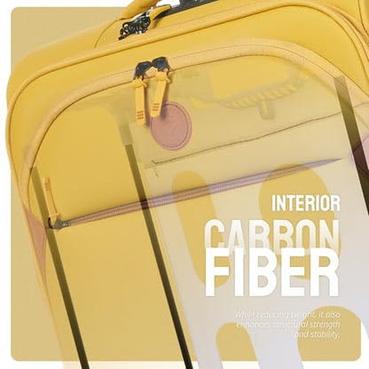 Verage Cambridge Lightweight Luggage, Misted Yellow, Carry-On 20-Inch - color: Misted Yellow, size: 20-Inch