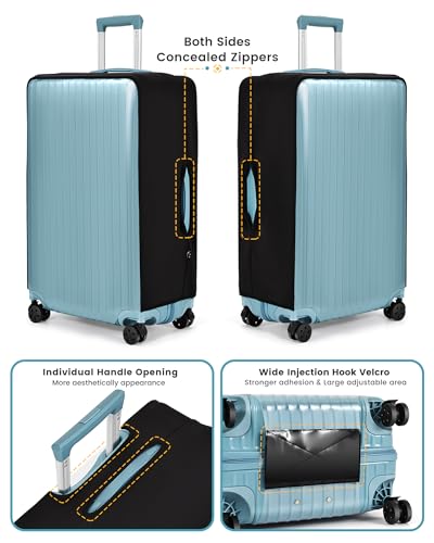 Travelkin Clear Luggage Cover For Suitcase, TPU Suitcase Cover Protector - size: 3. Medium