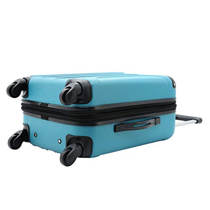 Travelers Club Chicago Hardside Expandable Spinner Luggage, Teal, 5 Piece Set - color: Teal, size: 5-Piece Set