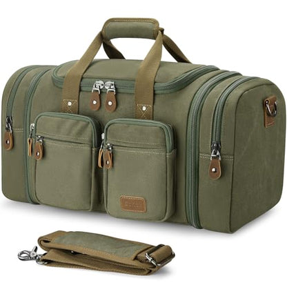 Gonex Duffle Bag for Travel, Expandable 60L Overnight Weekender Gym Bag - color: Army Green, size: X-Large-60l