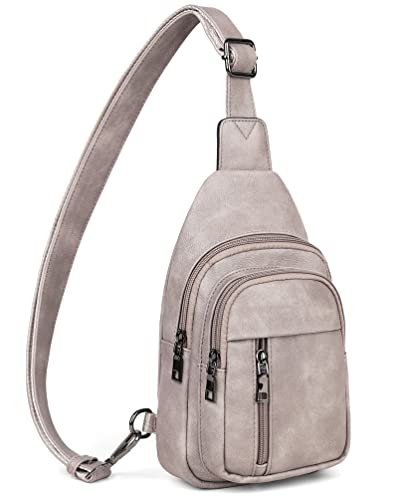 MASINTOR Sling Bag for Women, Crossbody Fanny Pack Sling Backpack, Grey - color: Charcoal Grey