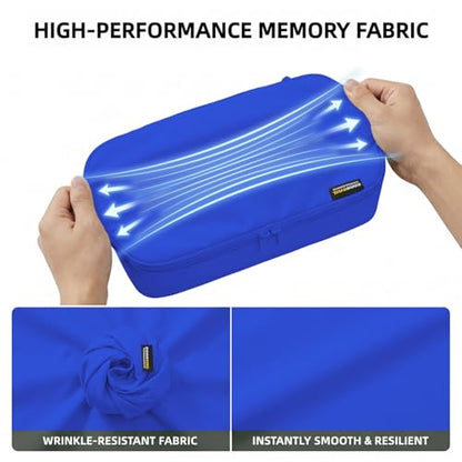 4 Piece Compression Packing Cubes for 3–7 Day Travel, Dark Blue - color: Dark Blue