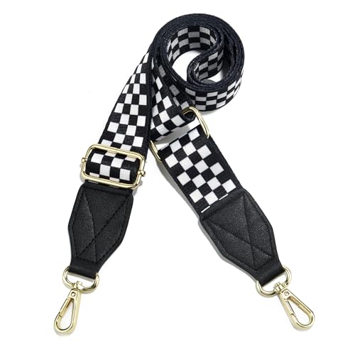 LEMEDE Purse Strap Replacement Crossbody 1.5" Wide Shoulder Strap Adjustable Straps Handbag Strap Replacement Belts - color: Black-38g-pattern-004