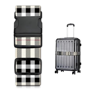 Luggage Straps for Suitcases, Heavy Duty Travel Belt with Quick-Release Buckle, Adjustable Suitcase Strap, Cute Luggage Accessories for Travel Classic Plaid - color: Classic Plaid