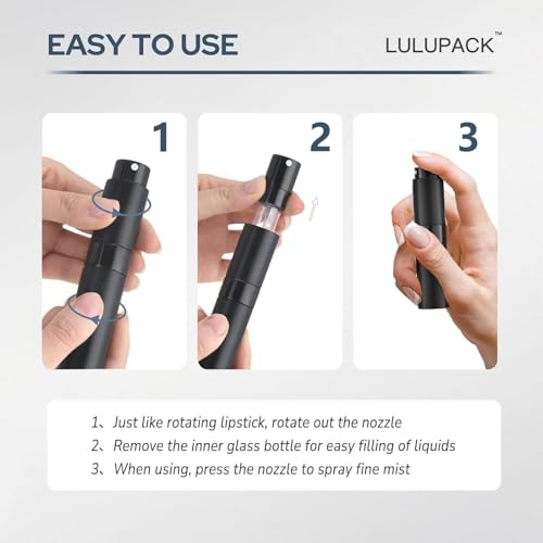 Lulupack Travel Perfume Bottle Refillable, 8ml Cologne Spray Atomizer, 6PCS - color: 6color-7