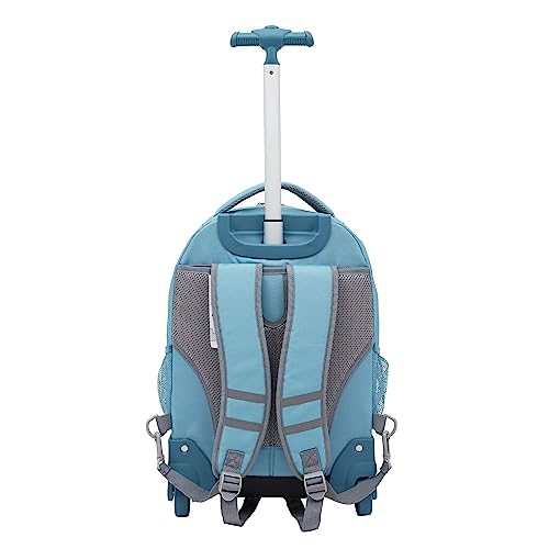 Travelers Club 18" Rolling Backpack with Shoulder Straps, Aqua - color: Aqua, size: 18 Inch
