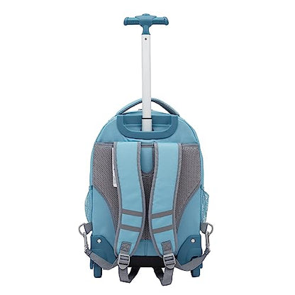 Travelers Club 18" Rolling Backpack with Shoulder Straps, Aqua - color: Aqua, size: 18 Inch