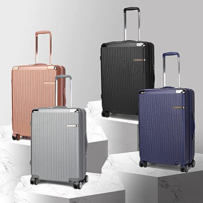 MKF Collection Polycarbonate Large Luggage Travel bags, TSA-approved lock Lightweight Suitcases with wheels - color: Tulum Black