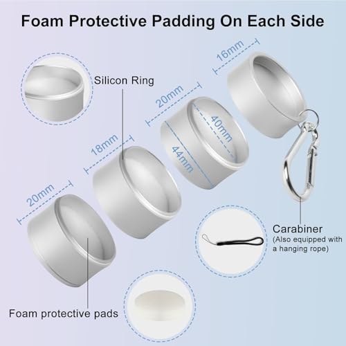 Mini Travel Ring Holder Keychain, Portable Jewelry Holder Keychain - color: Silver