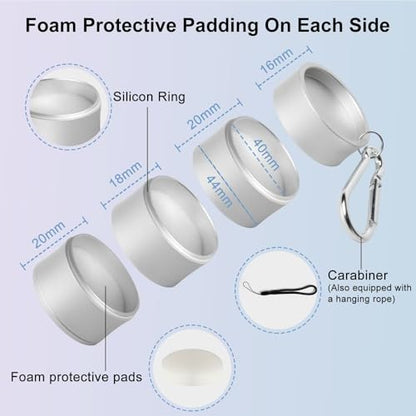 Mini Travel Ring Holder Keychain, Portable Jewelry Holder Keychain - color: Silver