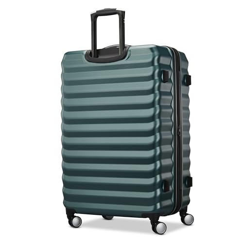 Samsonite Hard-Sided 20, 24 & 28 Inch 3-Piece Lightweight Checked Large Expandable Element Suitcase Set: Durable, 360° Spinner Wheels, Adjustable Telescopic Handle, TSA-Approved Lock - Bistro Green - color: Bistro Green, size: 3-Piece Set (20"/24"/28")