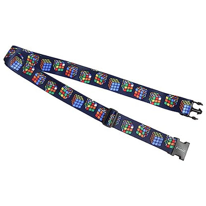 Teeoff 2 Pack Elastic Luggage Straps Suitcase Belts Travel Bag Accessories Adjustable 220CM (Magic Cube) - color: Magic Cube