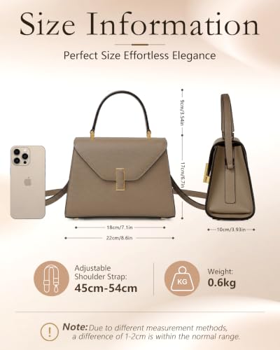 Women Satchel Bag Shoulder Handbag Top Handle Purse - color: Taupe