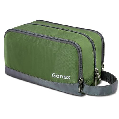 Gonex Travel Toiletry Bag for Men, Water Resistant Dopp Kit for Toiletries - color: Olive Green