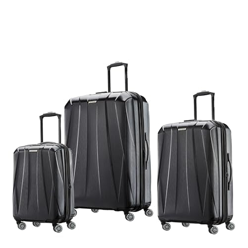 Samsonite Centric 2 Hardside Expandable Luggage with Spinner Wheels, Black, Checked-Large 28-Inch - color: Black, size: Checked-Large Spinner