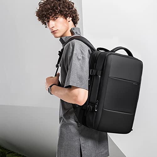 BANGE 45L Carry On Backpack, Weekender Travel Backpacks, 17.3 inch Laptop Back Pack Business Expandable Bag for Men and Women… (Blake45L（with3cubes)… - size: Black-45l(with3cubes)