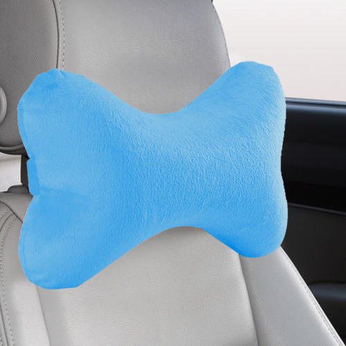 Bookishbunny Dog Bone Shaped Travel Neck Pillows Memory Foam Car Bus Truck Driving Comfort Head Rest Support (Light Blue) - color: Light Blue