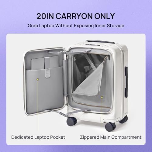 NINETYGO Medium Checked Luggage 24 Inch, Top Opening Luggage Checking In Luggage, Expandable, PC Hard Shell, Larger Capacity Checked, TSA Lock, 360° Spinner Wheels (White,HBP) - color: 08-White, size: Checked 24-Inch