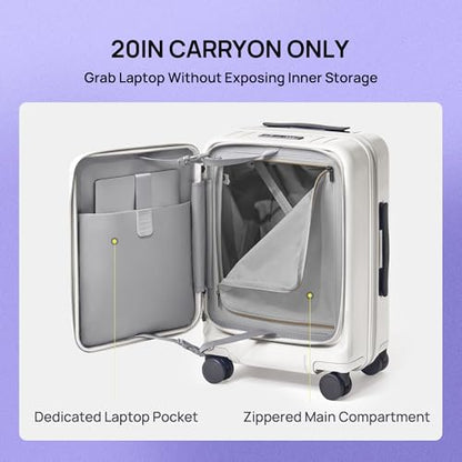 NINETYGO Medium Checked Luggage 24 Inch, Top Opening Luggage Checking In Luggage, Expandable, PC Hard Shell, Larger Capacity Checked, TSA Lock, 360° Spinner Wheels (White,HBP) - color: 08-White, size: Checked 24-Inch