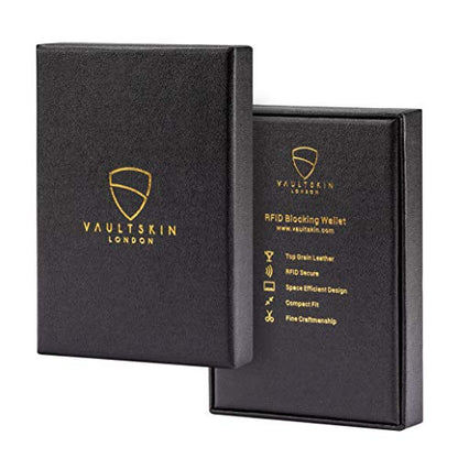 Vaultskin CHELSEA Slim Leather Card Wallet for Men, RFID (Matt Blue) - color: Matt Blue