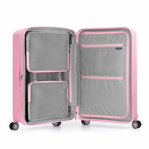 Traveler's Choice Pagosa Hardshell Expandable Luggage with Spinner Wheels, Pink, 30-Inch Large - color: Pink, size: 30-Inch Large