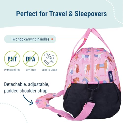 Wildkin Overnighter Duffel Bag for Kids, Horses - color: Horses