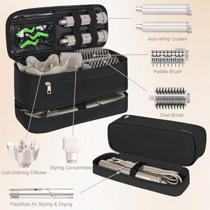 Travel Carrying for Shark Flex Style, Double Layer Hair Dryer Case - color: Black