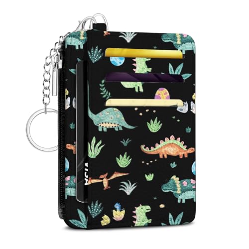 Dinosaur Credit Card Holder Small Wallet for Women - color: Dinosaur