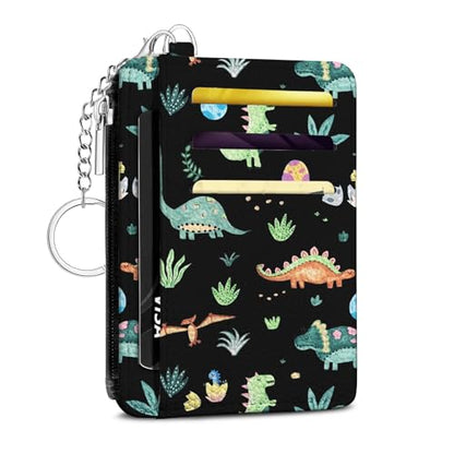 Dinosaur Credit Card Holder Small Wallet for Women - color: Dinosaur