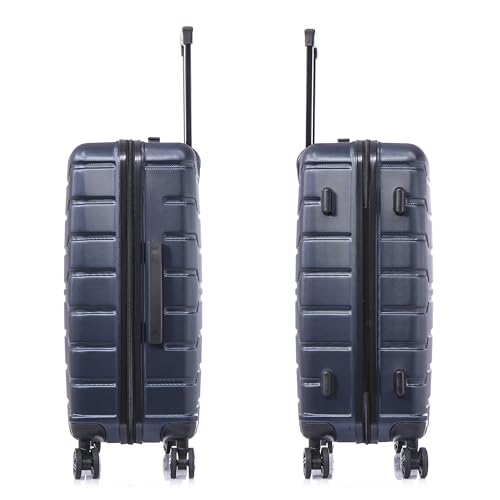 InUSA TREND Luggage with Spinner Wheels | Durable Lightweight Hardshell SuitcaseTravel sets with Handle and Trolley | (20in 24in 28in) 3 Piece Set | Blue - color: Blue, size: 3-Piece Set (Carry-on, Medium, Large)