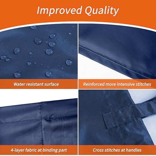 Polecasa 2 Pack Extra Heavy-Duty Laundry Bag with Handles, Navy, 28x36" - color: Navy, size: 28" x 36" | 2 Pack
