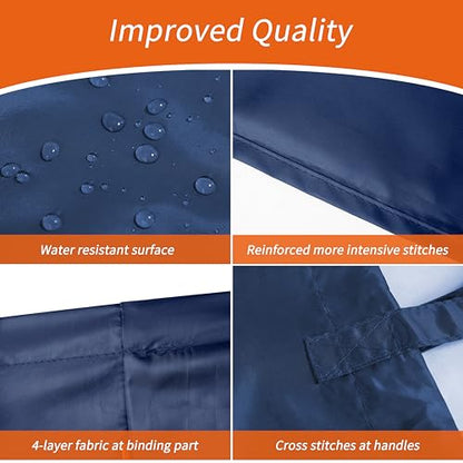 Polecasa Extra Heavy-Duty Laundry Bag with Handles, Navy, 28x36" - color: Navy, size: 28" x 36" | 1 Pack