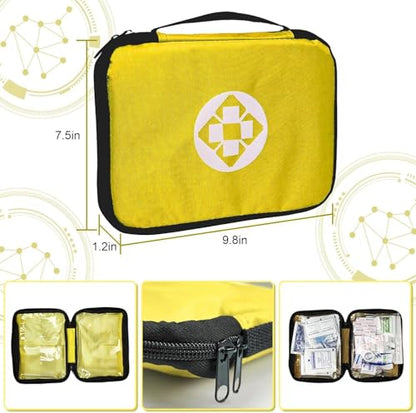 First Aid Kit 300PCS Car Home Camping Essentials Yellow 1st Aid - color: Yellow-300pcs