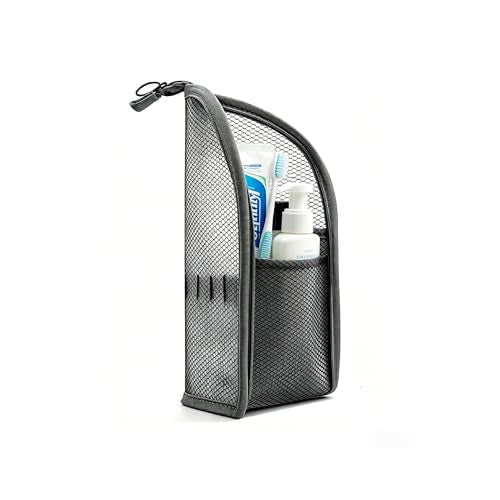 Standing Toiletry Bag, 2026 New Portable Lightweight Travel Toiletry Bag, Clear EVA Waterproof Toiletry Organizer, Large Capacity Foldable Hanging Cosmetic Bag for Travel, Gym, Home (black) - size: black