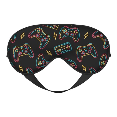 Doodle Game Controller Sleep Mask Eye Mask with Adjustable Strap Eye Sleep Shade Cover Blocks Light for Women Men Airplane Travel Nap - color: Doodle Game Controller