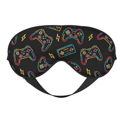 Doodle Game Controller Sleep Mask Eye Mask with Adjustable Strap Eye Sleep Shade Cover Blocks Light for Women Men Airplane Travel Nap - color: Doodle Game Controller