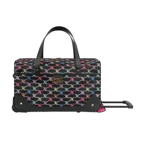 Juicy Couture Sahara 22in Rolling Duffel - color: BLACK MULTI JC TILE